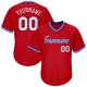 Men's Custom Red White-Royal Authentic Throwback Rib-Knit Baseball Jersey Shirt