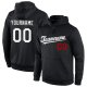 Men's Custom Stitched Black White-Red Sports Pullover Sweatshirt Hoodie